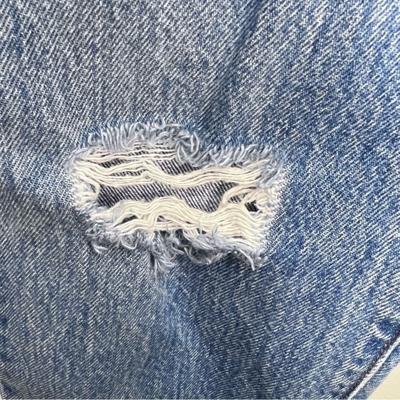 Levi's Wedgie Jeans Distressed Button Fly Raw Hem Size 26 - Picture 5 of 14